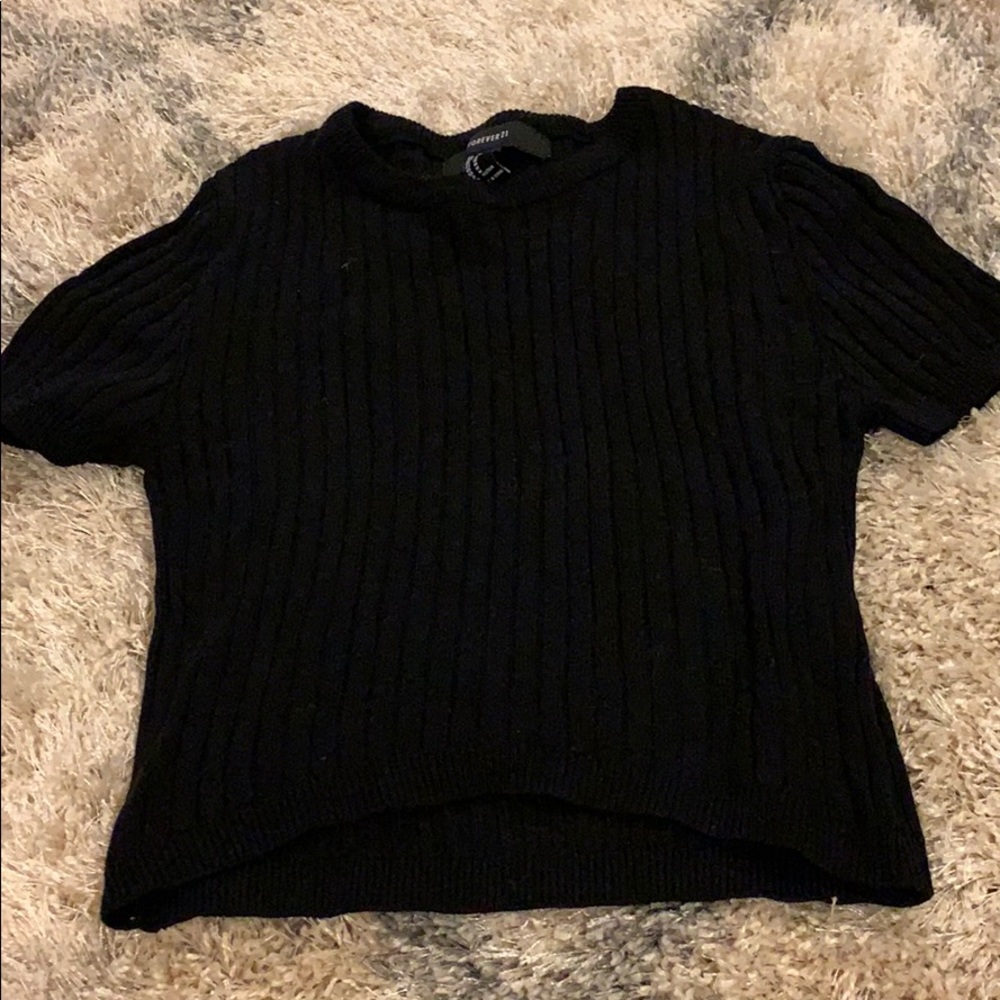 Black crop top